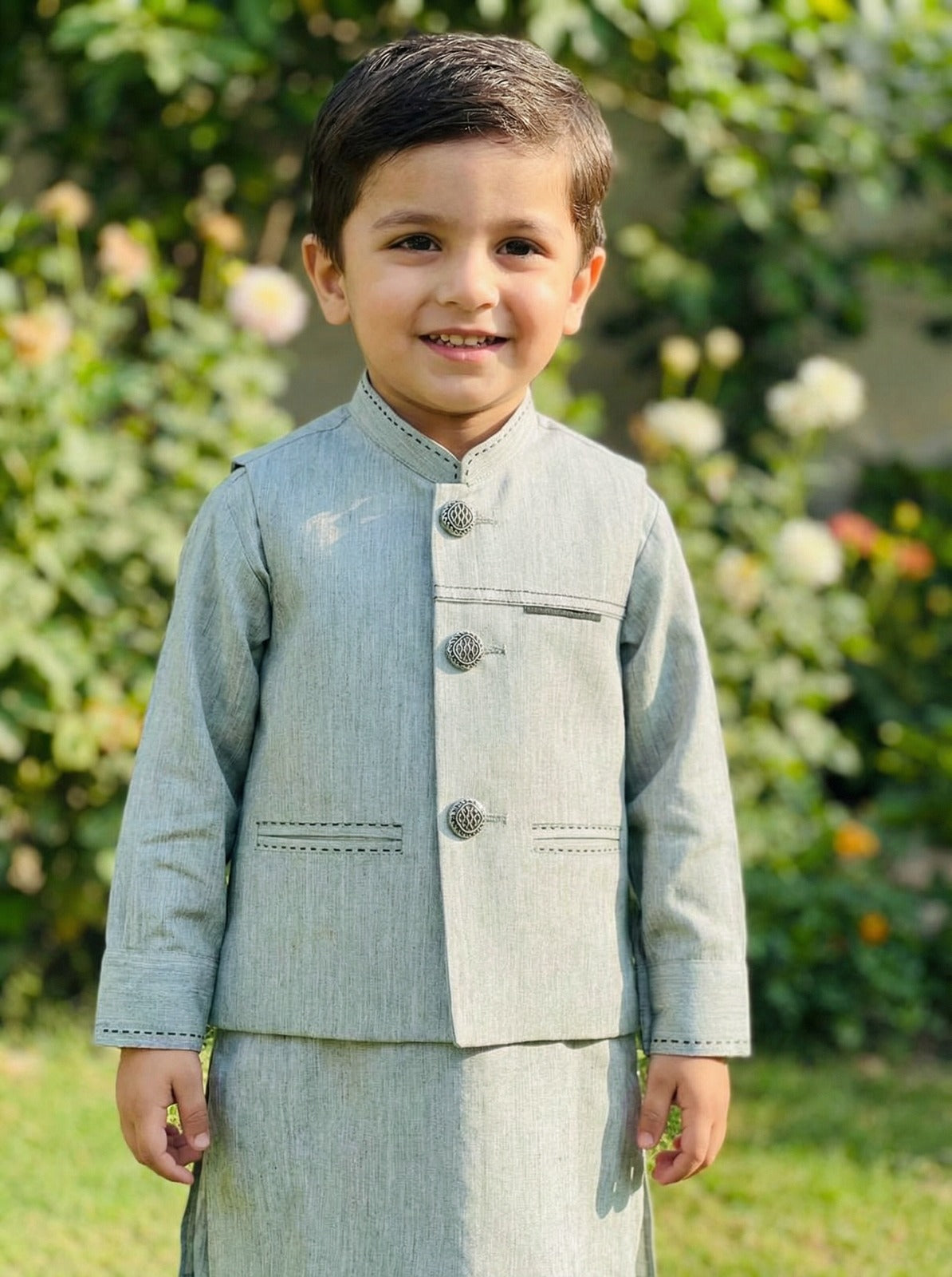 Kid's Grace Three-Piece Wait Coat Suit