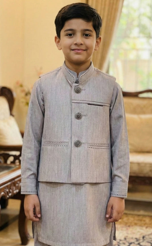 Kid's Grace Three-Piece Waist Coat Suit