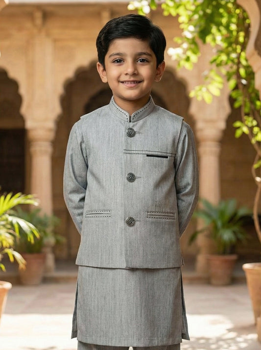 Kid's Grace Three-Piece Wait coat Suit