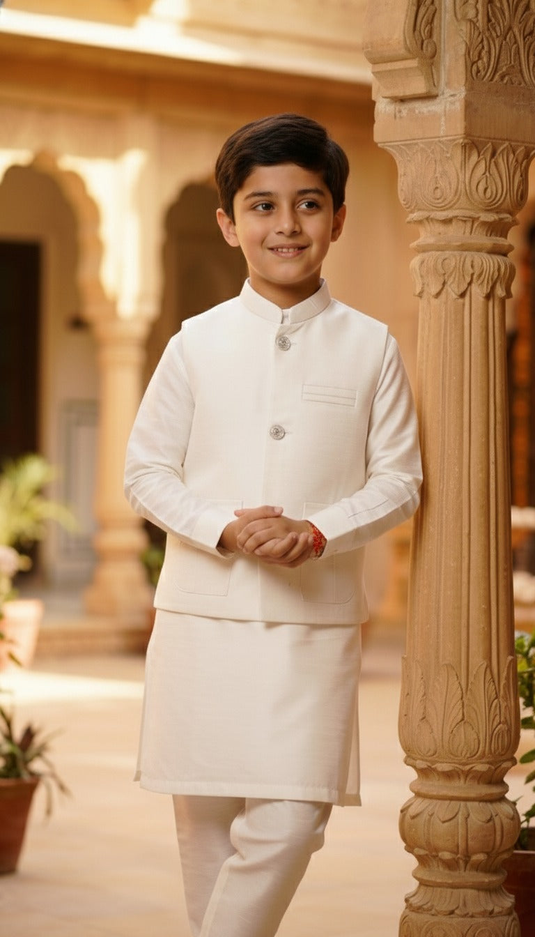 Kid's Grace Three-Piece Waist Coat Suit