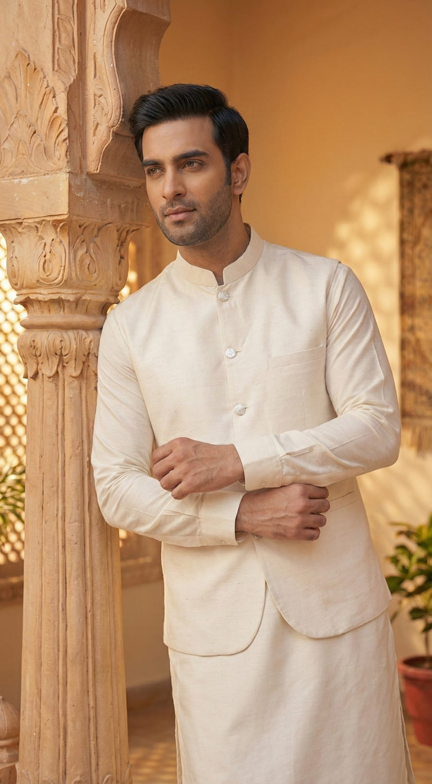 Grace Kameez Shalwar Waist Coat Suit