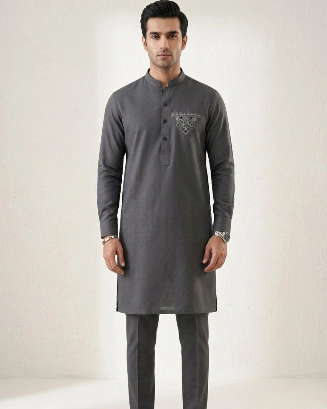 Cotton Embroidered Kurta Pajama