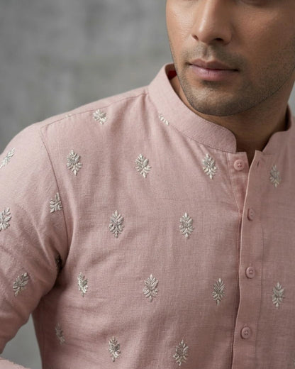 Cotton Embroidered Kurta Pajama