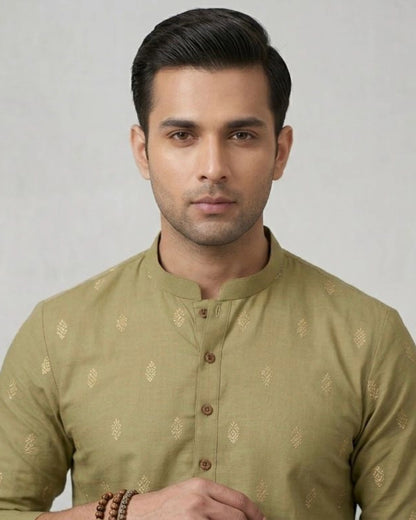 Cotton Embroidered Kurta Pajama