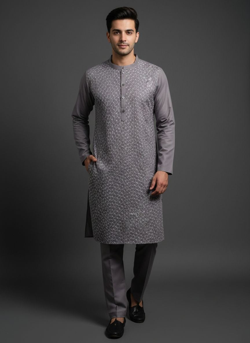 Cotton Chikankari Kurta Pajama