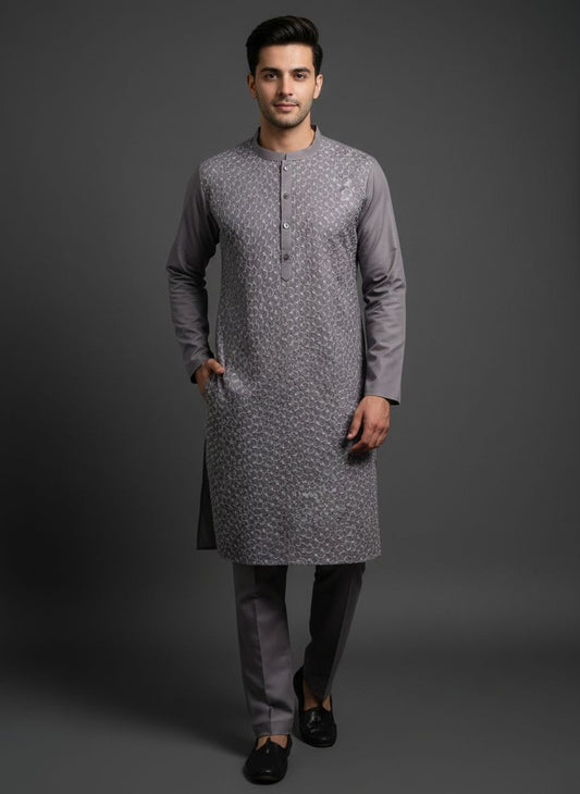 Cotton Chikankari Kurta Pajama