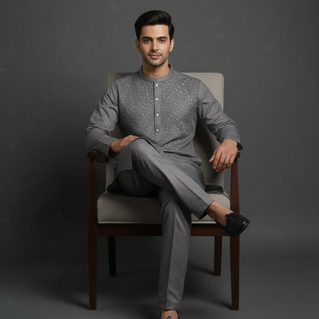 Cotton Chikankari Kurta Pajama