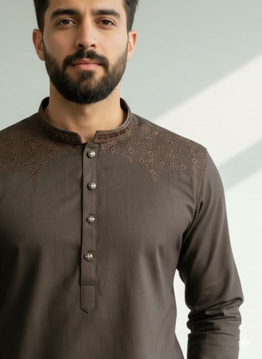 Premium Chimere Cotton Kurta Pajama