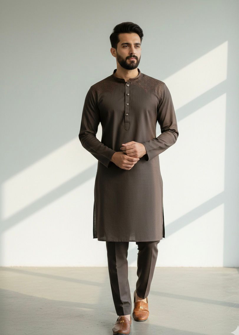 Premium Chimere Cotton Kurta Pajama