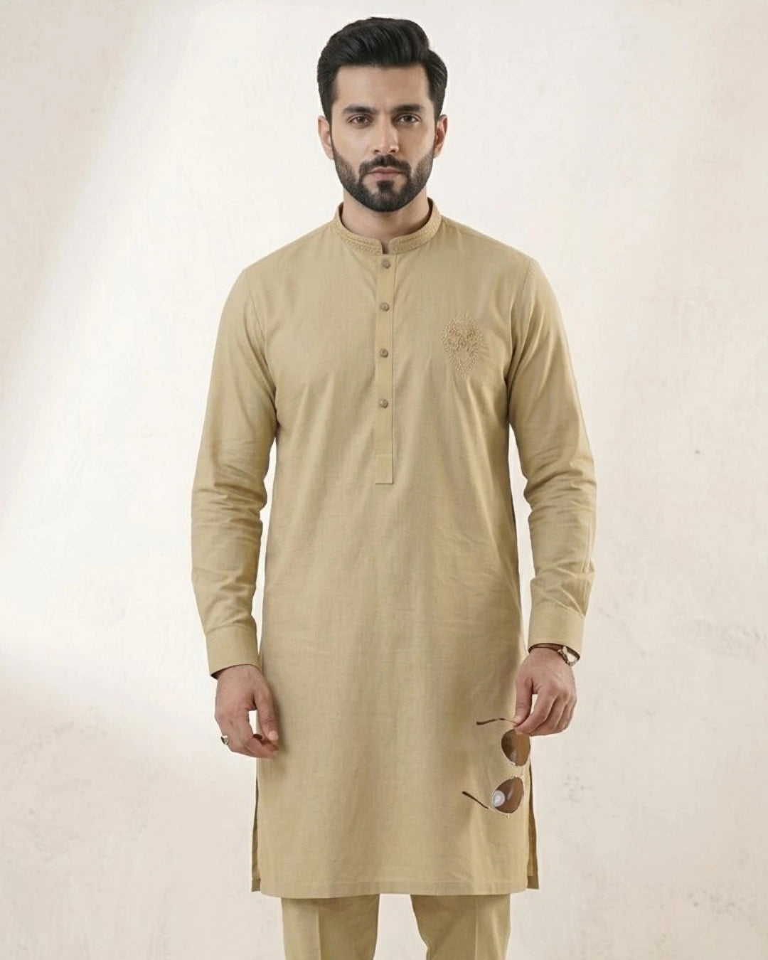 Cotton Embroidered Kurta Pajama