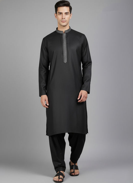 Black Embriodered Kurta Shalwar