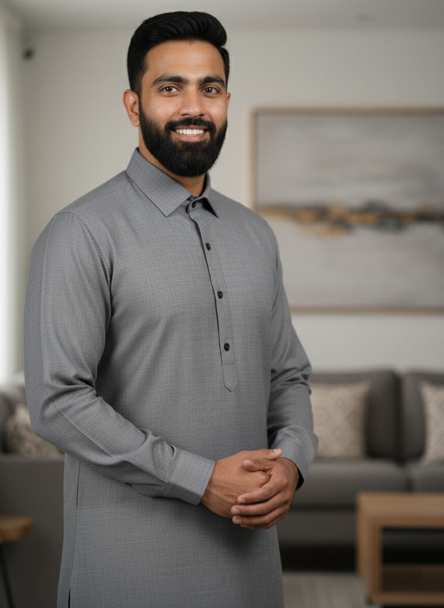 Classic Grey Kameez Shalwar