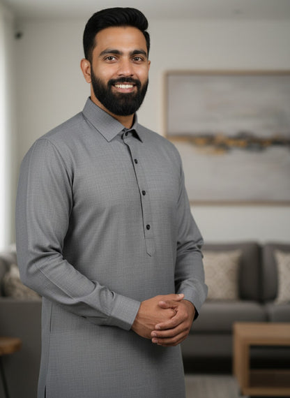 Classic Grey Kameez Shalwar