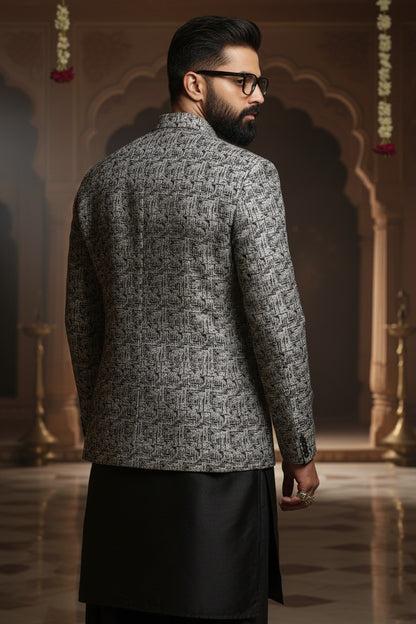 Self Banarsi Prince Coat