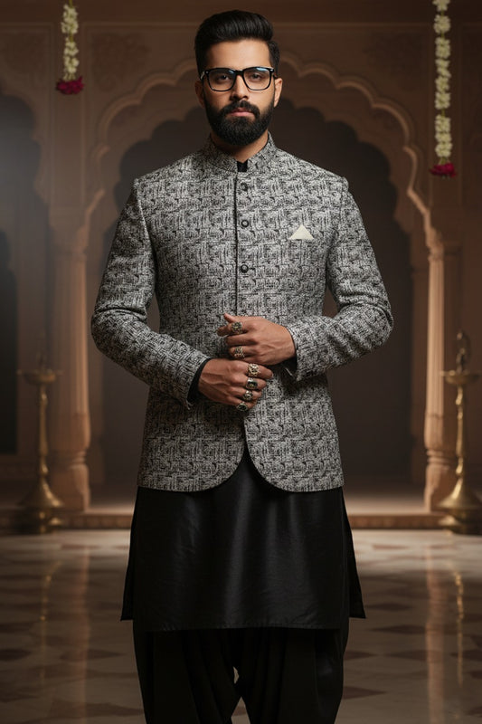 Self Banarsi Prince Coat