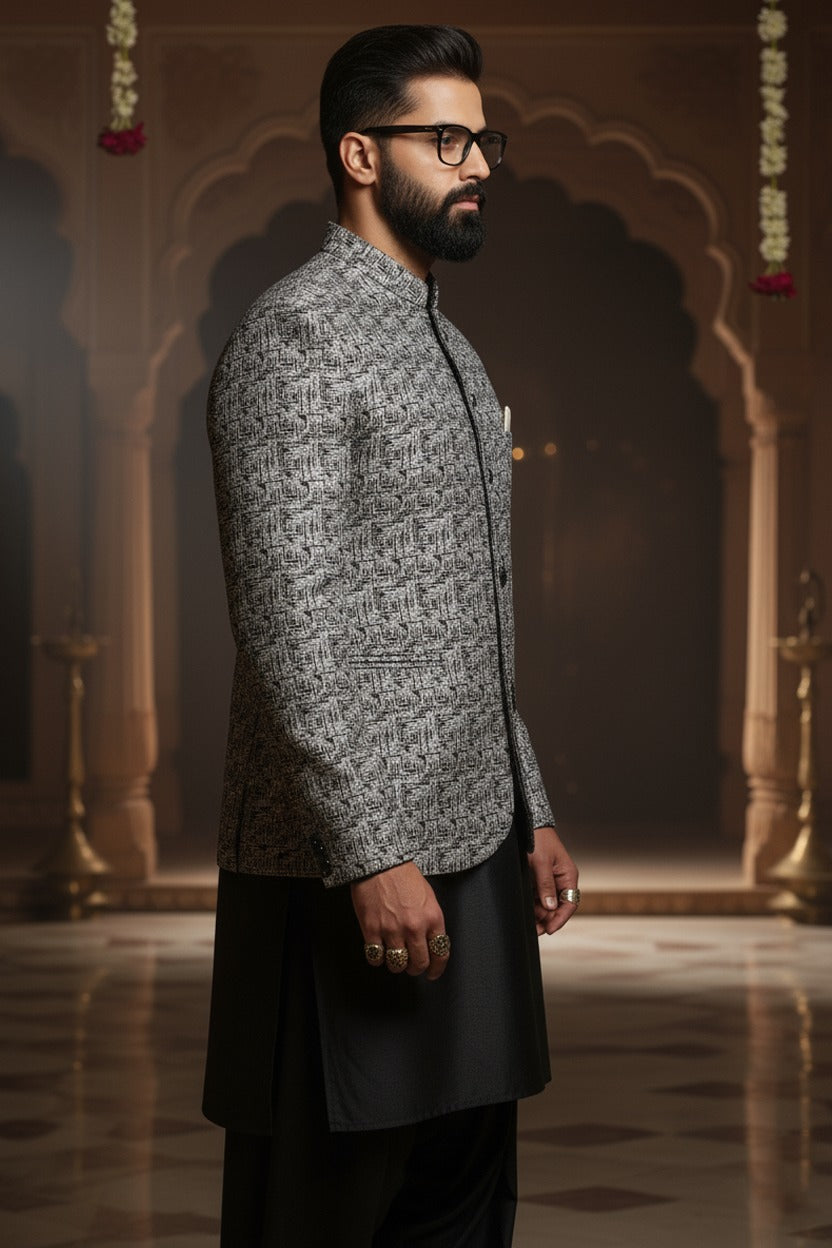 Self Banarsi Prince Coat