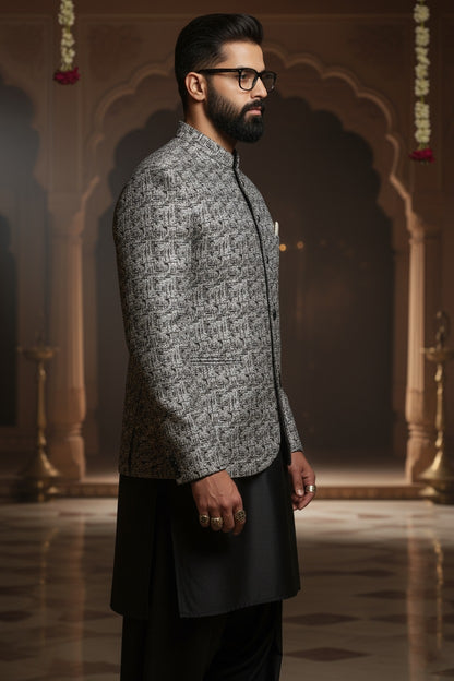 Self Banarsi Prince Coat