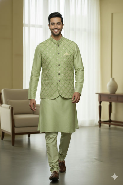 Cotton Silk Waist Coat