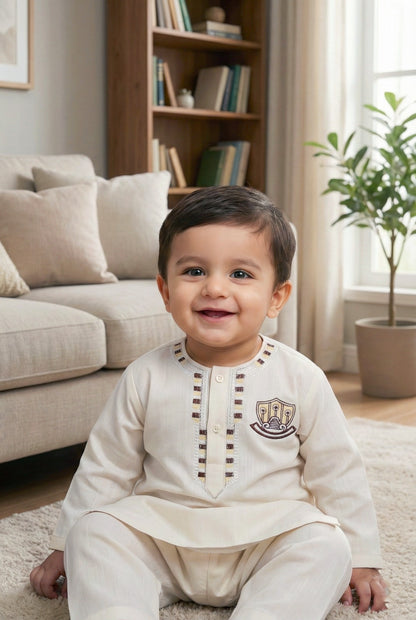 Cambridge Cotton Embroidered Kurta Pajama