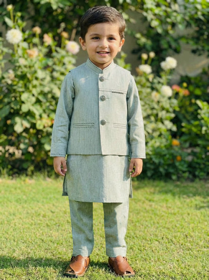 Kid's Grace Three-Piece Wait Coat Suit