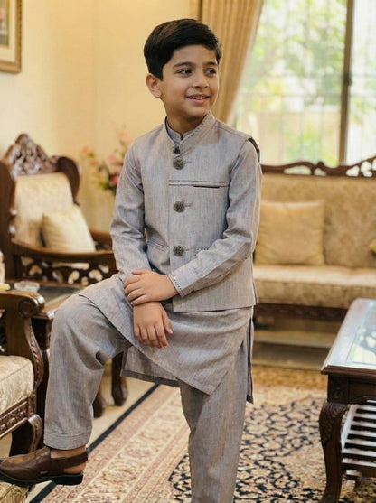 Kid's Grace Three-Piece Waist Coat Suit