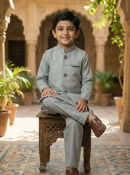 Kid's Grace Three-Piece Wait coat Suit