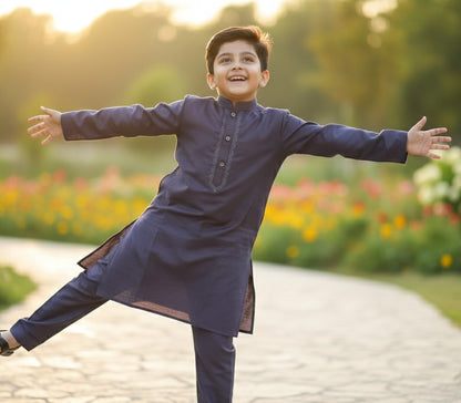 Wash & Wear Embroidered Kurta Pajama