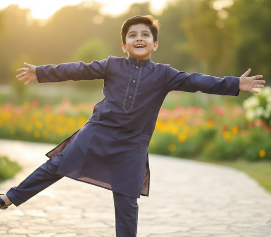 Wash & Wear Embroidered Kurta Pajama