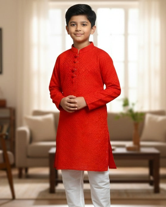 Chikankary Embroidered Kurta Pajama