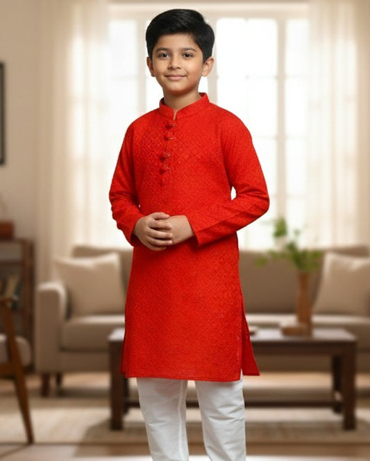 Chikankary Embroidered Kurta Pajama