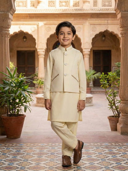 Kid's Grace Three Piece Waist Coat Suit
