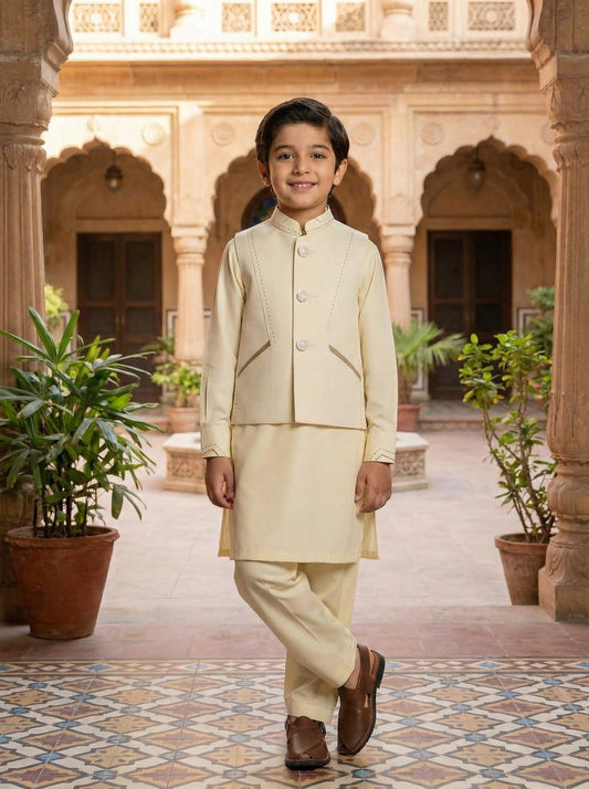 Kid's Grace Three Piece Waist Coat Suit