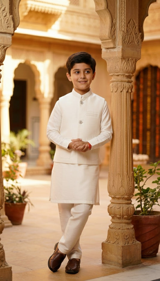 Kid's Grace Three-Piece Waist Coat Suit