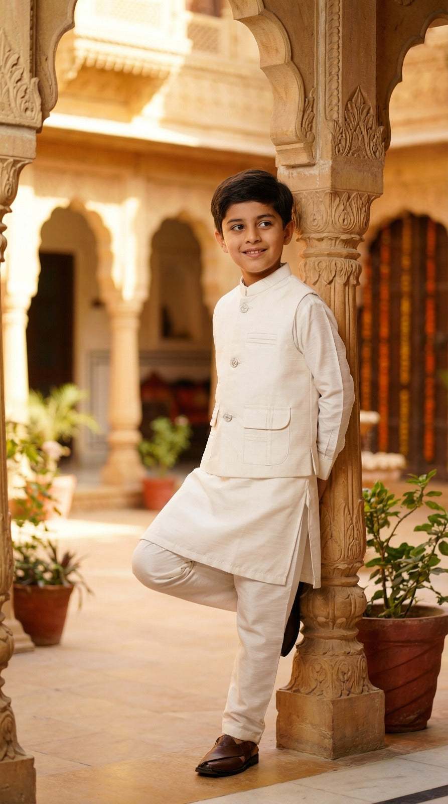 Kid's Grace Three-Piece Waist Coat Suit