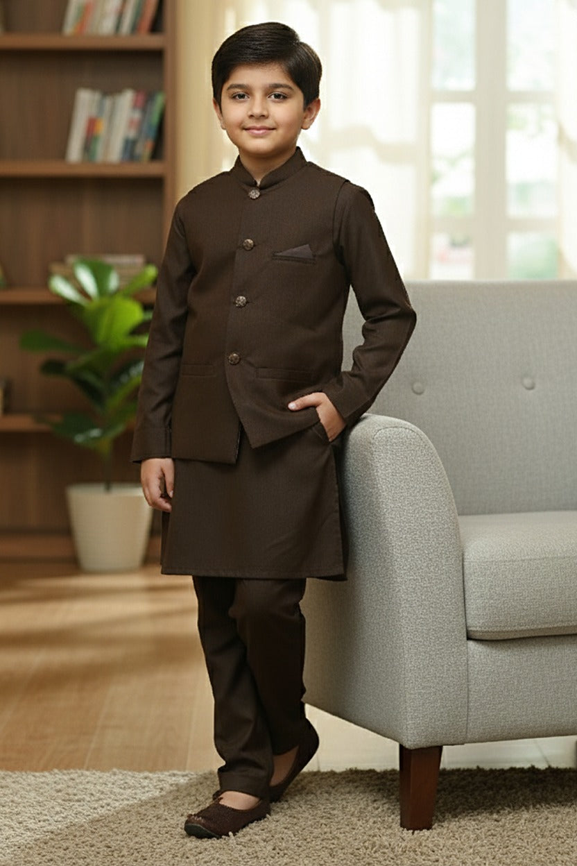 Kid's Three Piece Waist Coat Suit