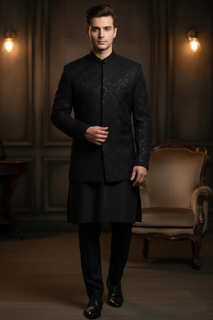 Indian Rao Silk Open- Prince Coat