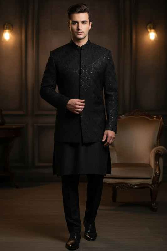 Indian Rao Silk Open- Prince Coat