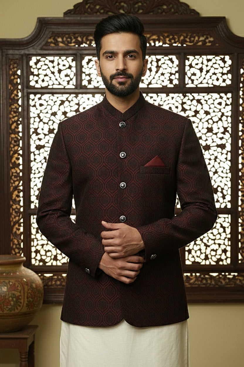 Self Banarsi Prince Coat