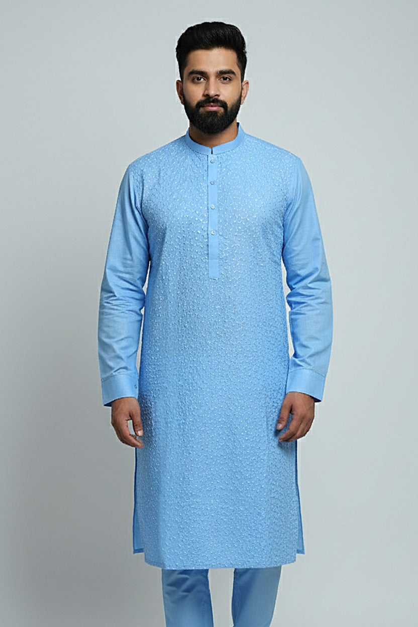 Cotton Chikankari Kurta Pajama