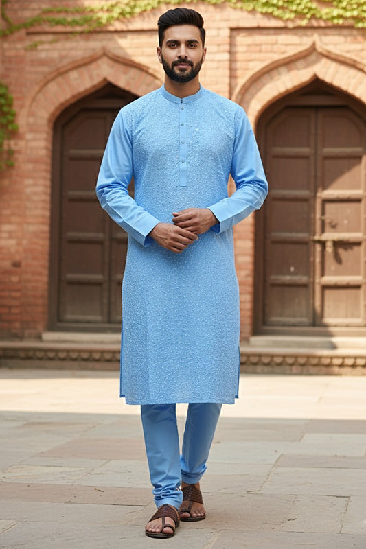 Cotton Chikankari Kurta Pajama