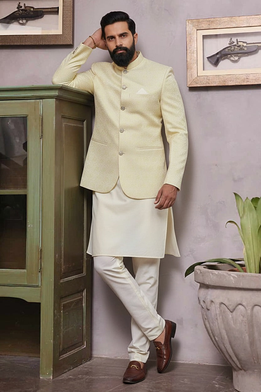 Self Banarsi Prince Coat