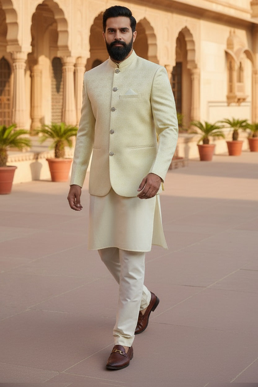 Self Banarsi Prince Coat