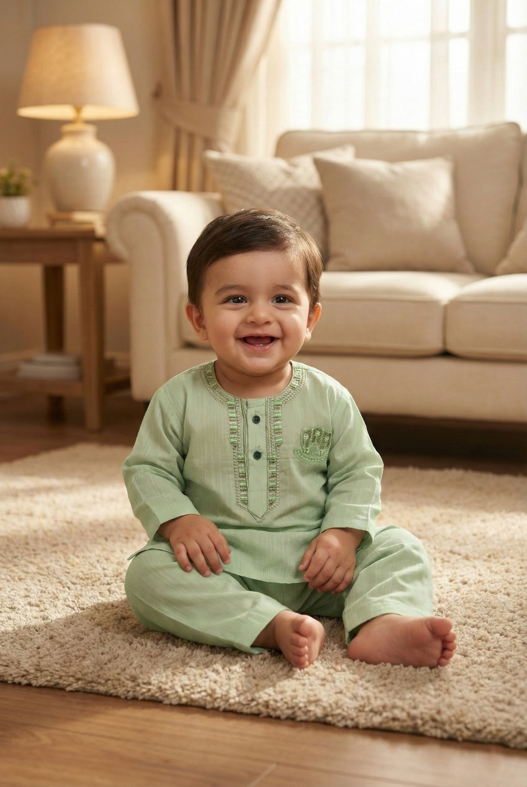 Cambridge Cotton Embroidered Kurta Pajama