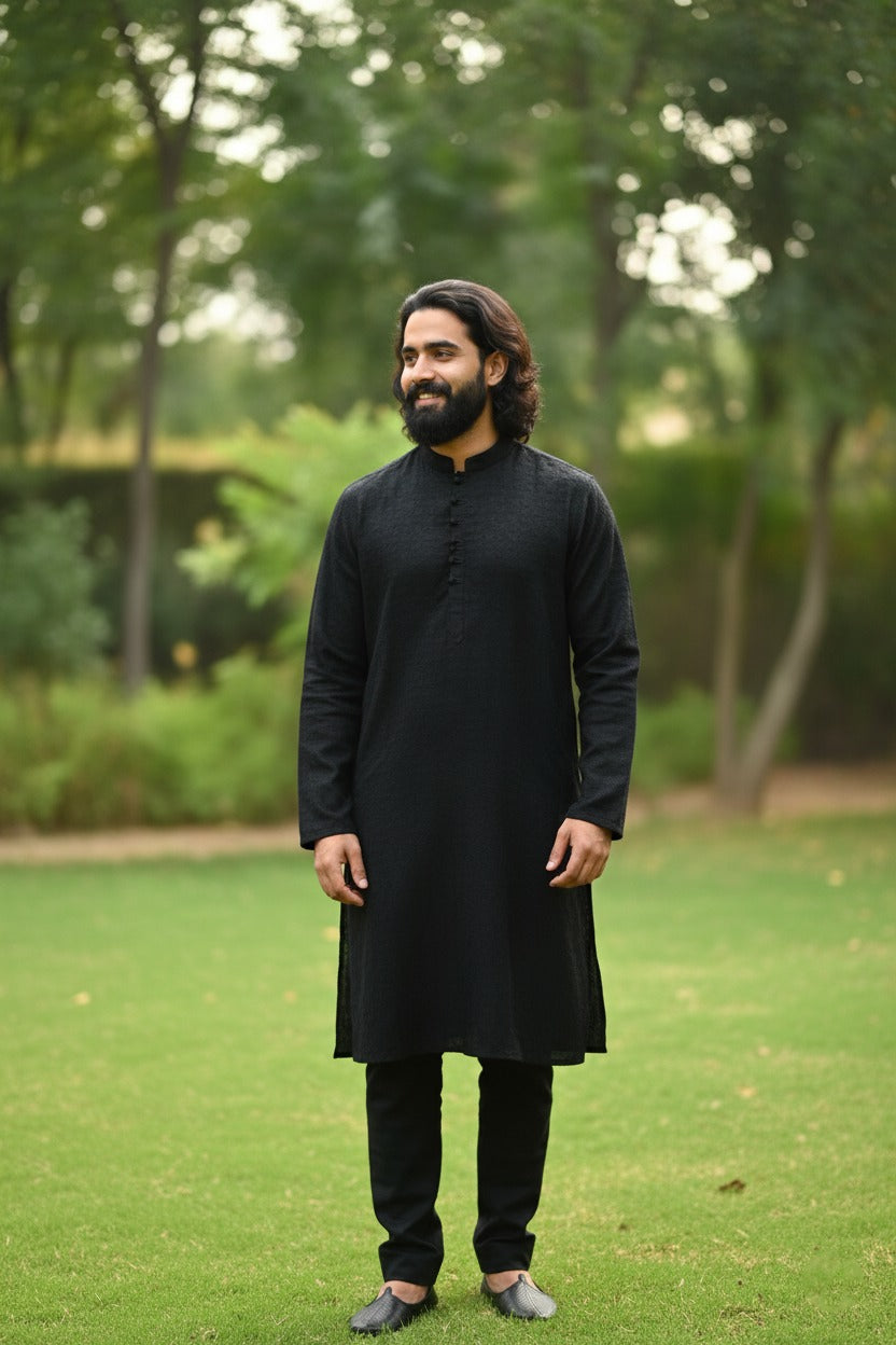 Pure Lawn Chikankari Kurta Pajama