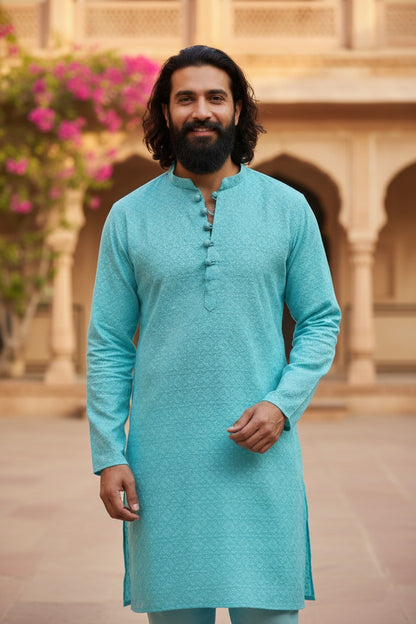 Pure Lawn Chikankari Kurta Pajama