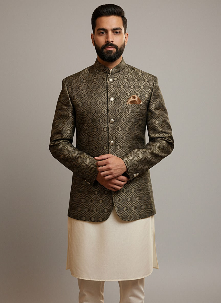 Self Banarsi Prince Coat